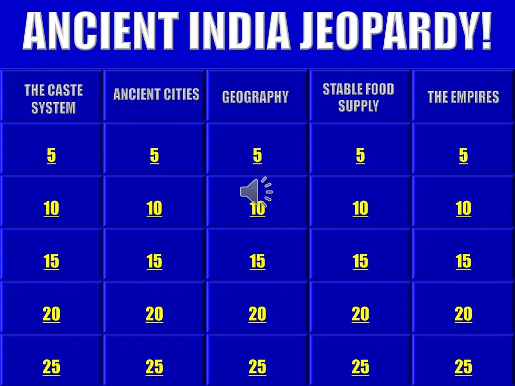 ancient india jeopardy