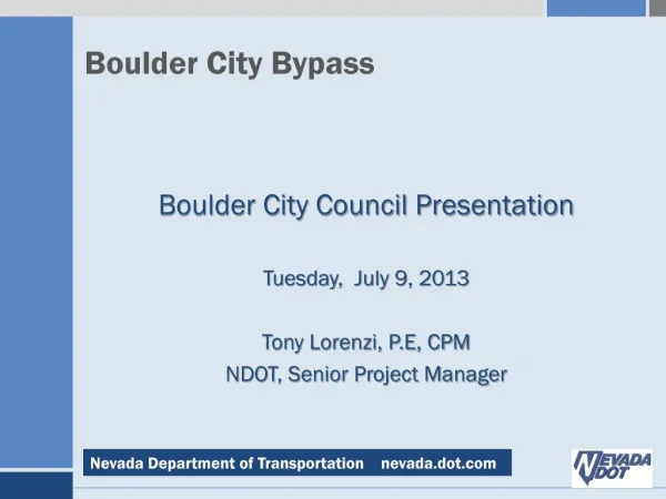 Boulder City Bypass