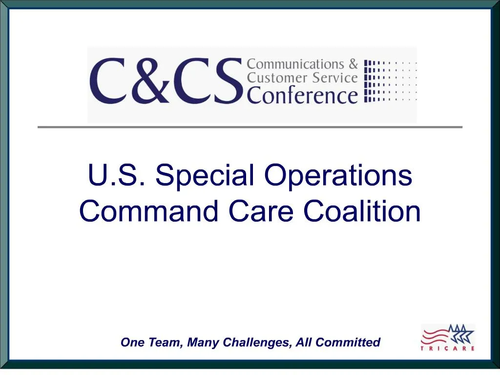 PPT - U.S. Special Operations Command Care Coalition PowerPoint ...