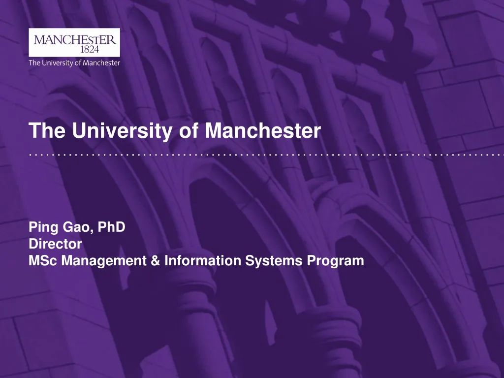 the university of manchester ping