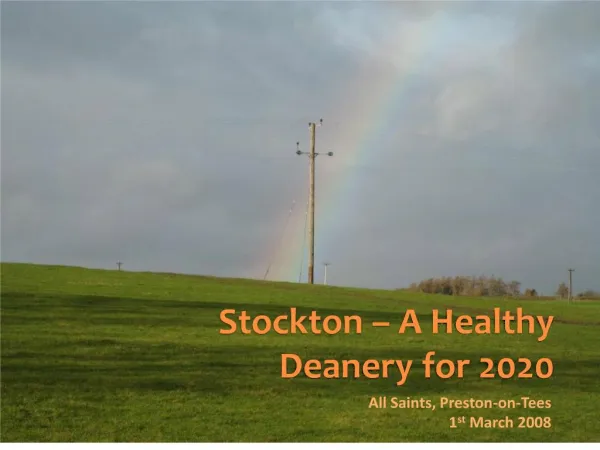 Stockton A Healthy Deanery for 2020