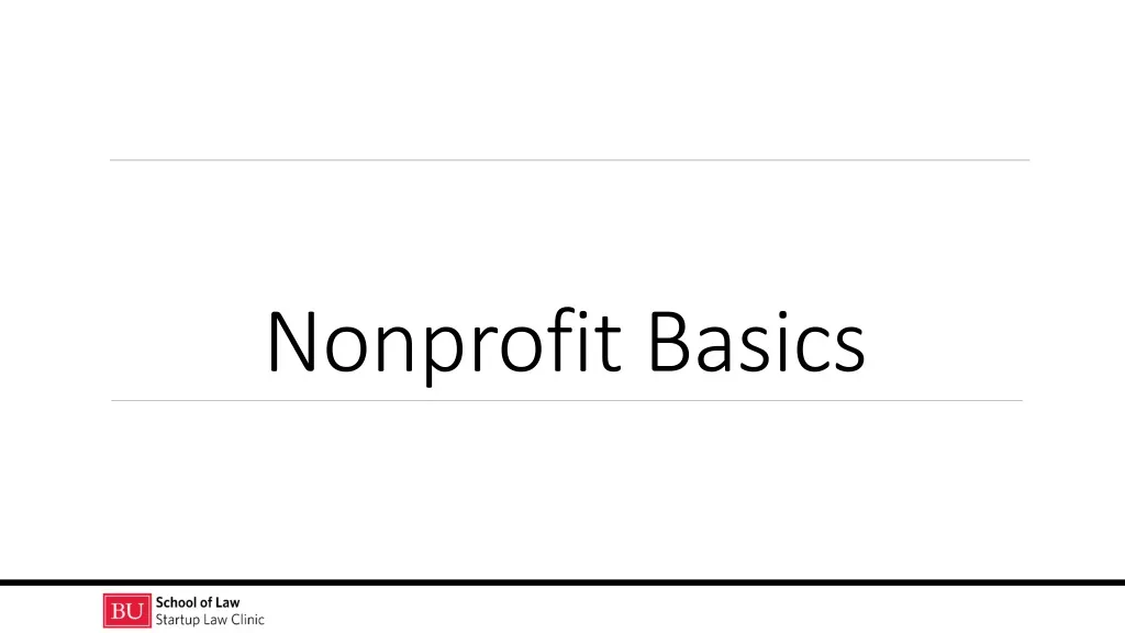nonprofit basics