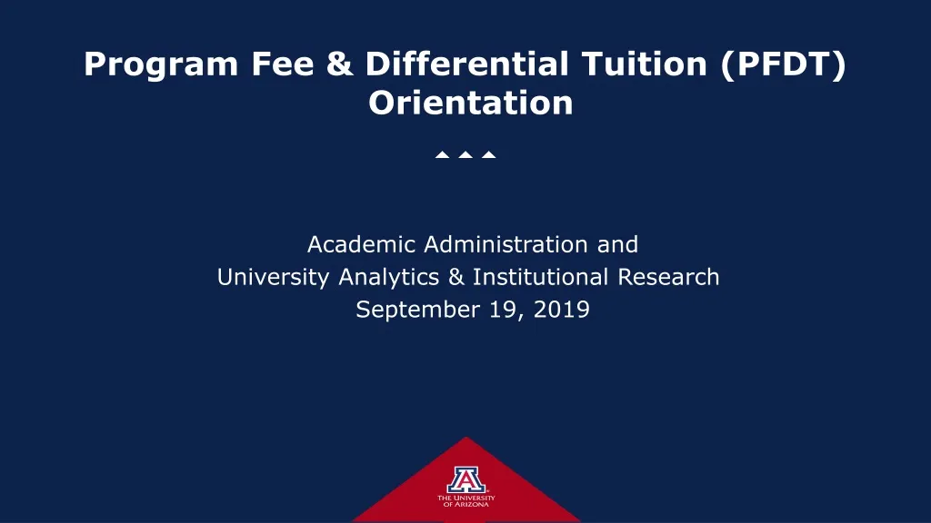 program fee differential tuition pfdt orientation