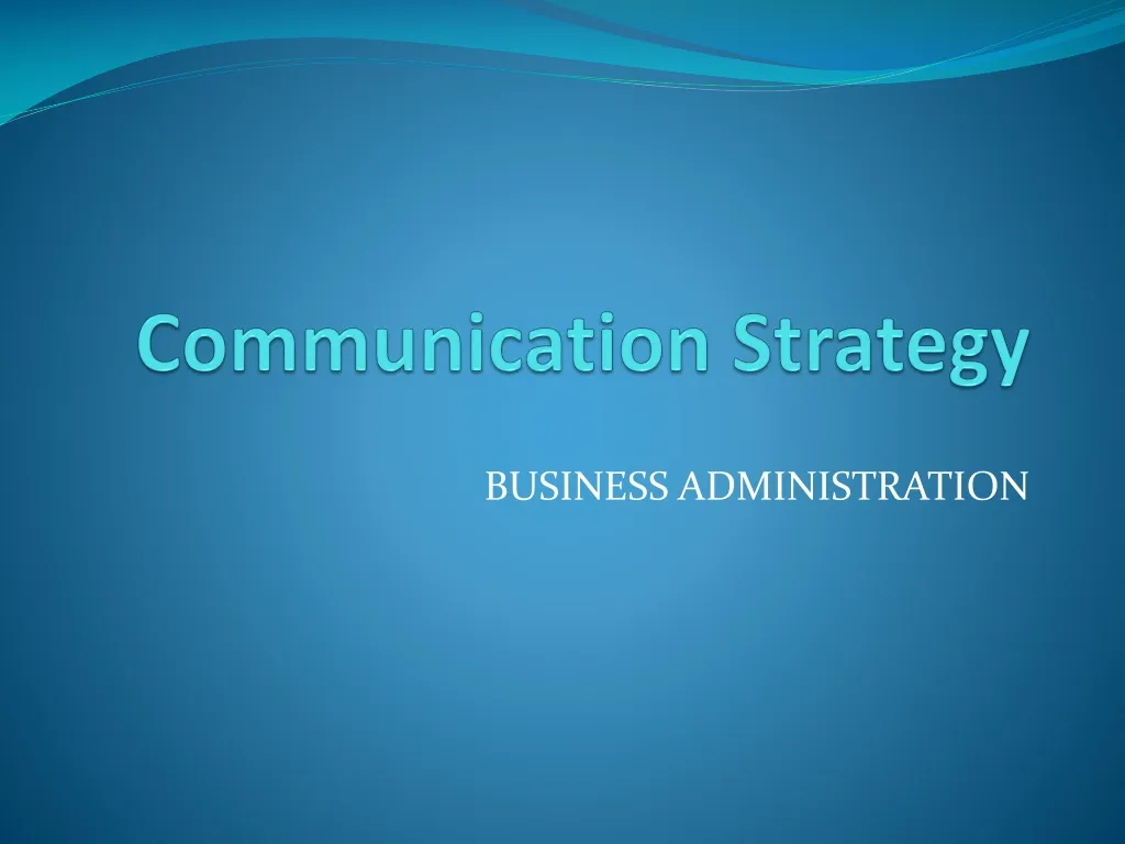 communication strategy