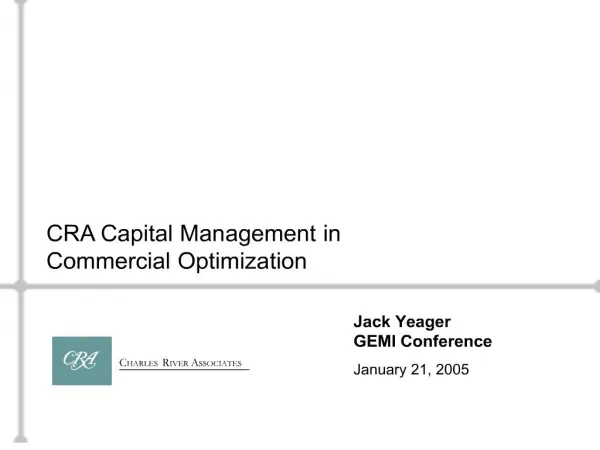 Jack Yeager GEMI Conference