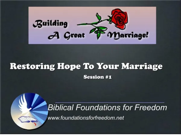 Biblical Foundations for Freedom