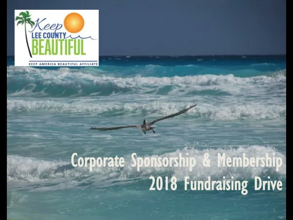 Corporate Sponsorship &amp; Membership 2018 Fundraising Drive