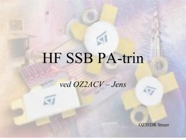 HF SSB PA-trin