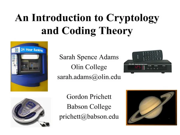 An Introduction to Cryptology and Coding Theory