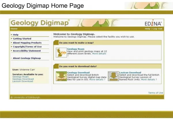 Geology Digimap Home Page