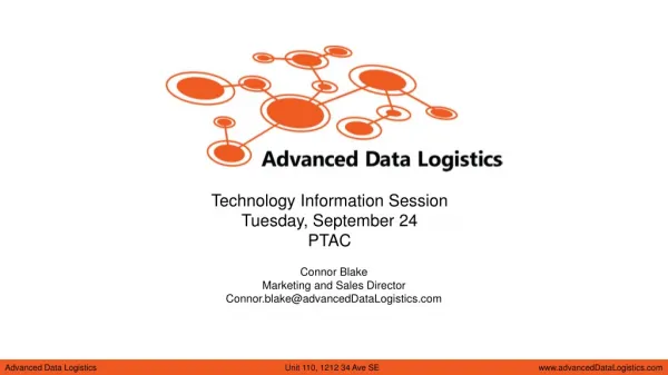 Technology Information Session Tuesday, September 24 PTAC