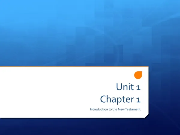 Unit 1 Chapter 1