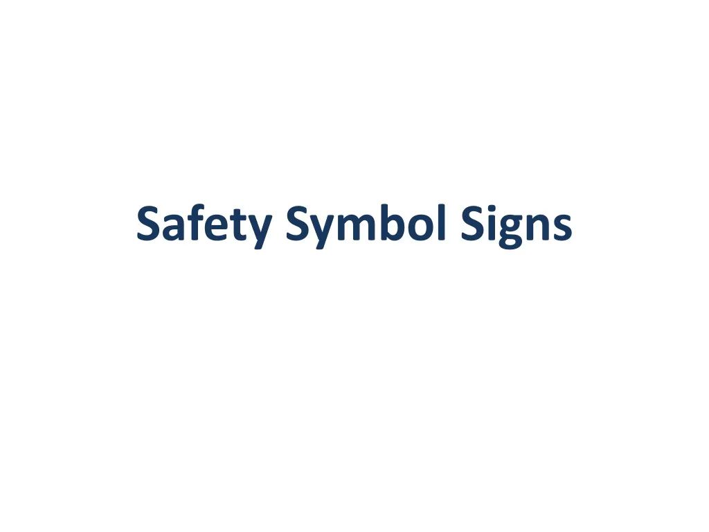 safety symbol signs