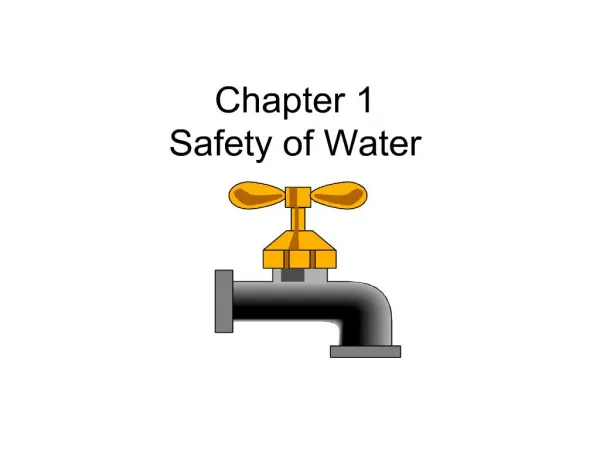 Chapter 1 Safety of Water