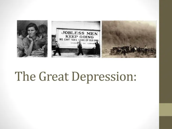 The Great Depression :