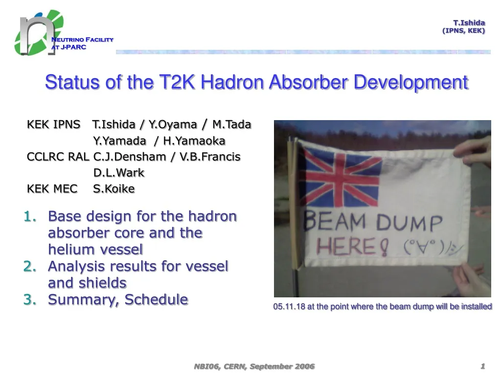 status of the t2k hadron absorber development