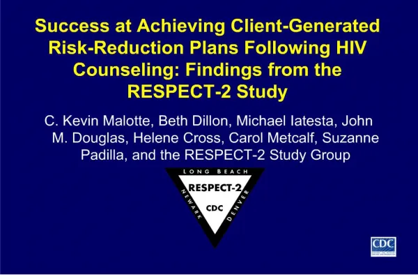 Success at Achieving Client-Generated Risk-Reduction Plans ...