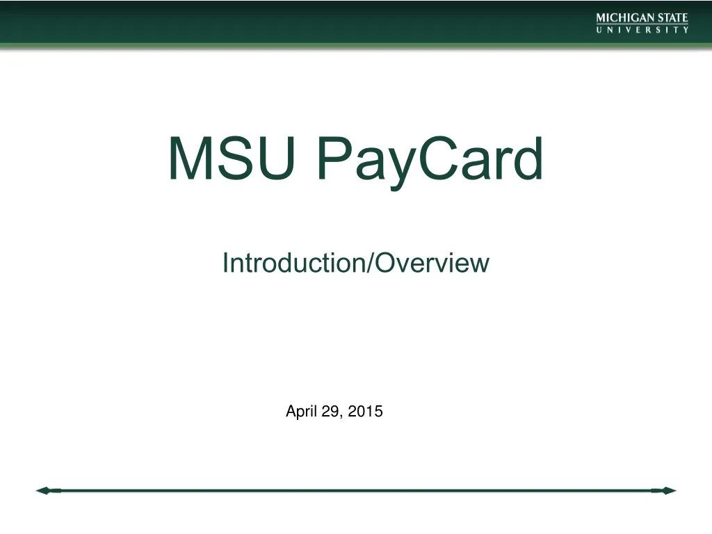 msu paycard introduction overview