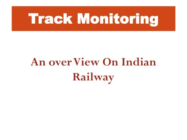 Track Monitoring