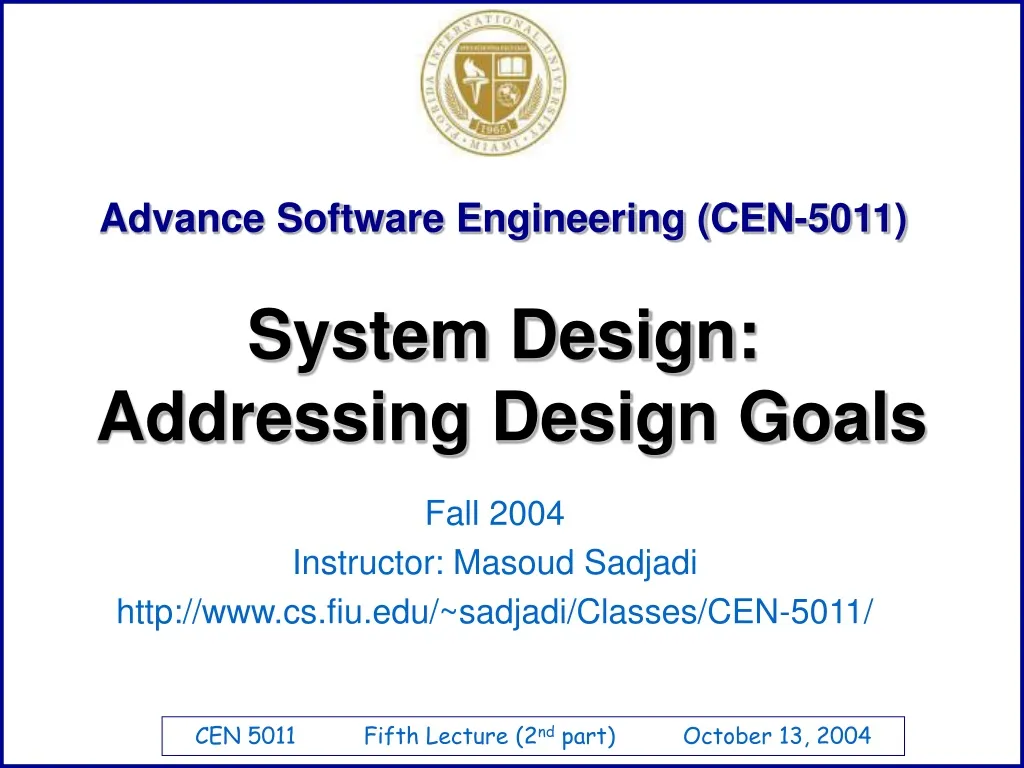 advance software engineering cen 5011