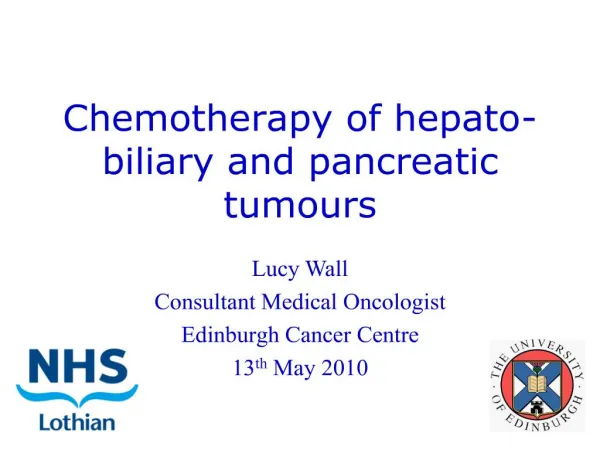 Chemotherapy of hepato-biliary and pancreatic tumours