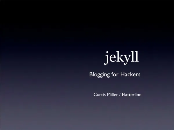 RubyAZ Jekyll Presentation Slides