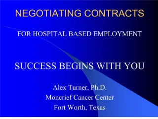 NEGOTIATING CONTRACTS - slide 1