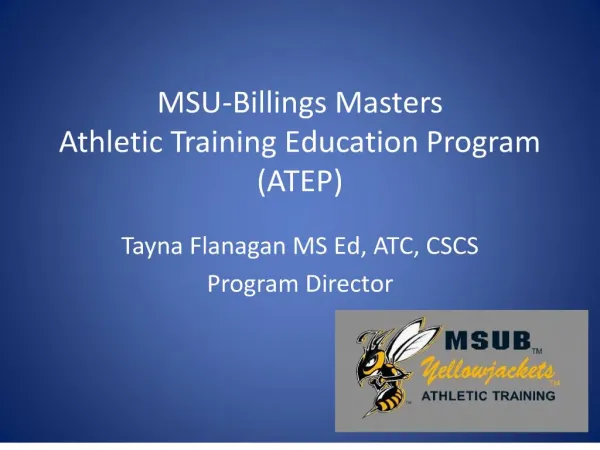 MSU-Billings Masters Athletic Training Education Program