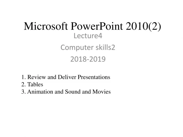 Microsoft PowerPoint 2010(2)