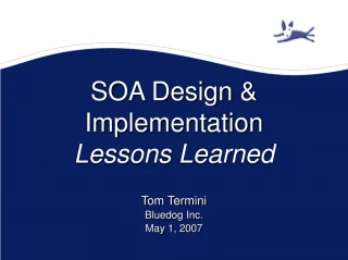 SOA Design &amp; Implementation Lessons Learned - slide 1