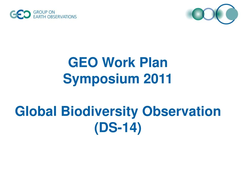 geo work plan symposium 2011 global biodiversity observation ds 14
