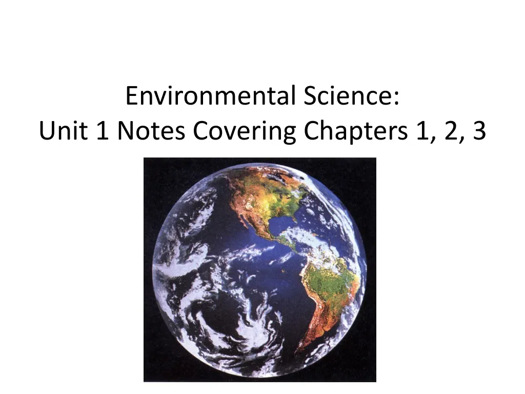 environmental science unit 1 notes covering chapters 1 2 3