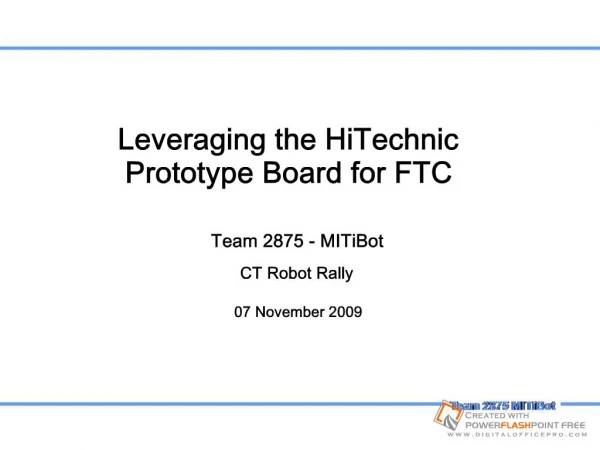HiTechnic Prototype Board Presentation - Download - MIT