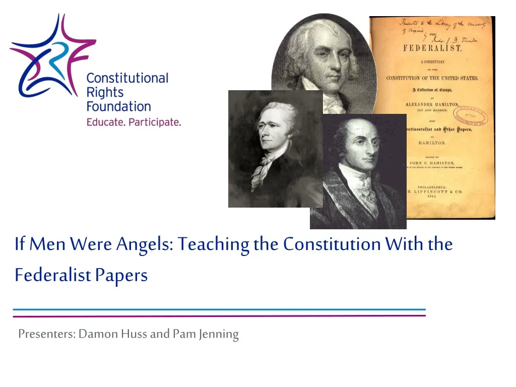 if men were angels teaching the constitution with