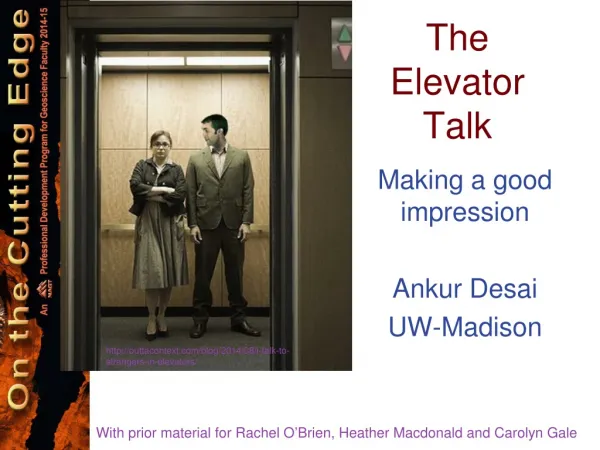 The Elevator Talk