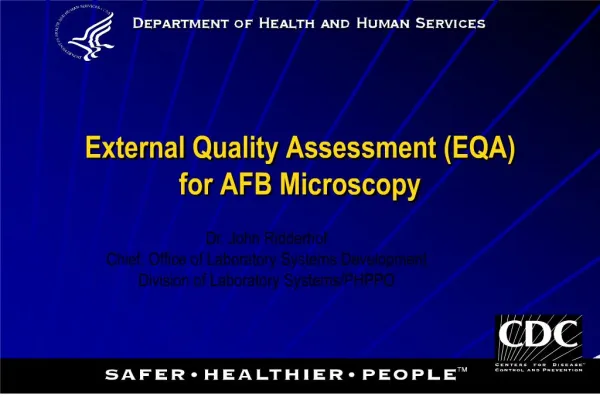 External Quality Assessment EQA for AFB Microscopy