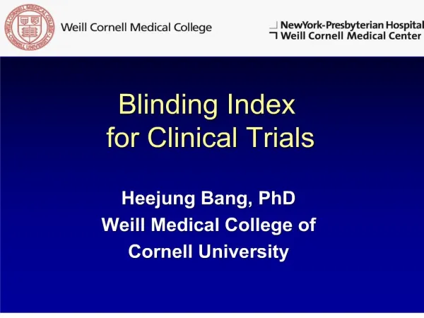 Blinding Index for Clinical Trials