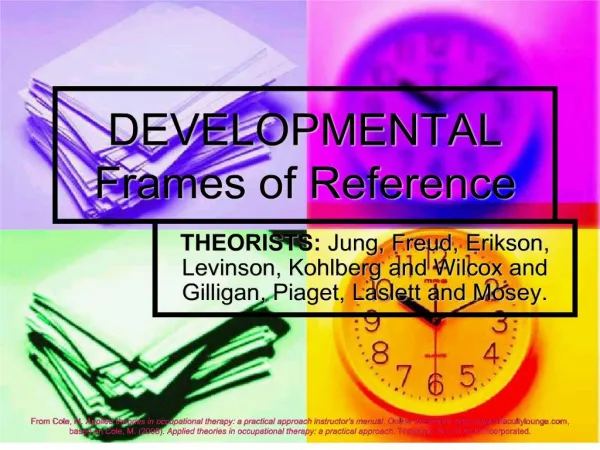 DEVELOPMENTAL Frames of Reference