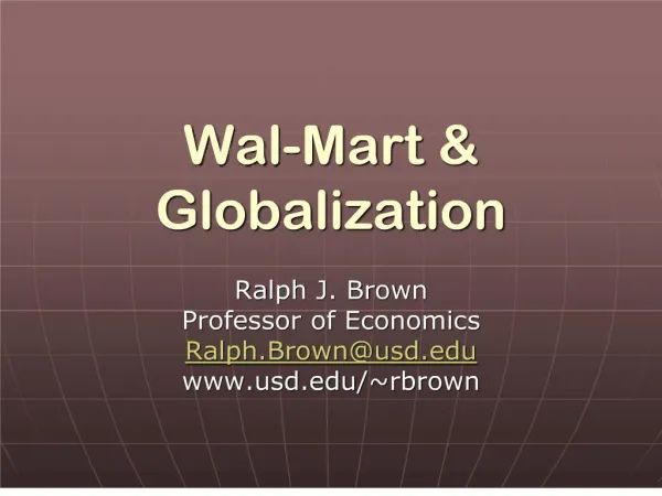 Wal-Mart Globalization