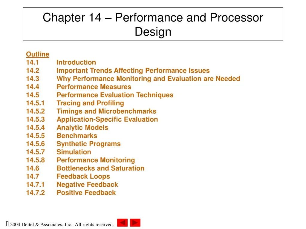chapter 14 performance and processor design