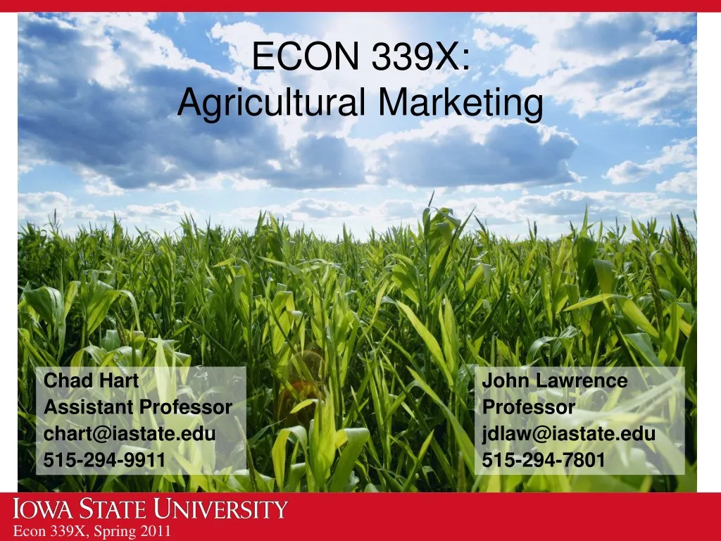 econ 339x agricultural marketing