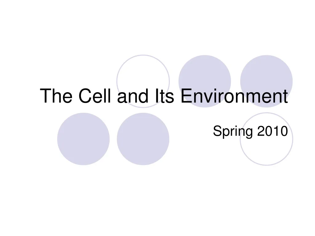 the cell and its environment