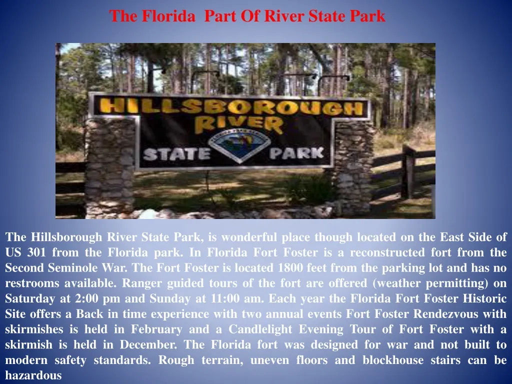 the florida part of river state park