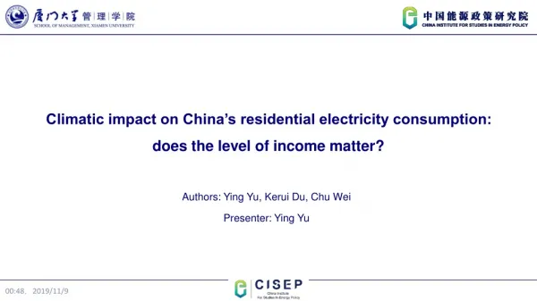 Climatic impact on China’s residential electricity consumption: does the level of income matter?