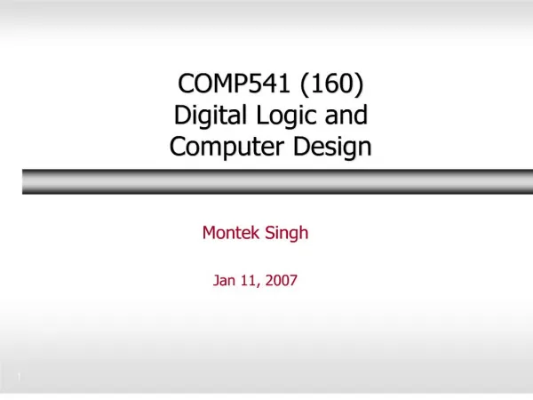COMP541 160 Digital Logic and Computer Design