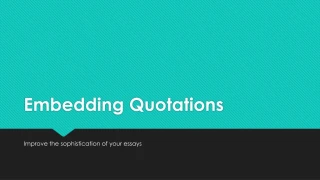 Embedding Quotations - slide 1