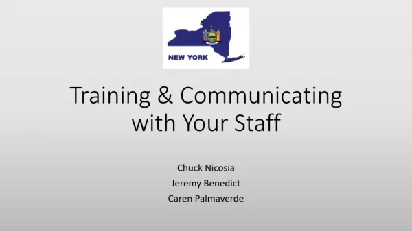 Training &amp; Communicating with Your Staff