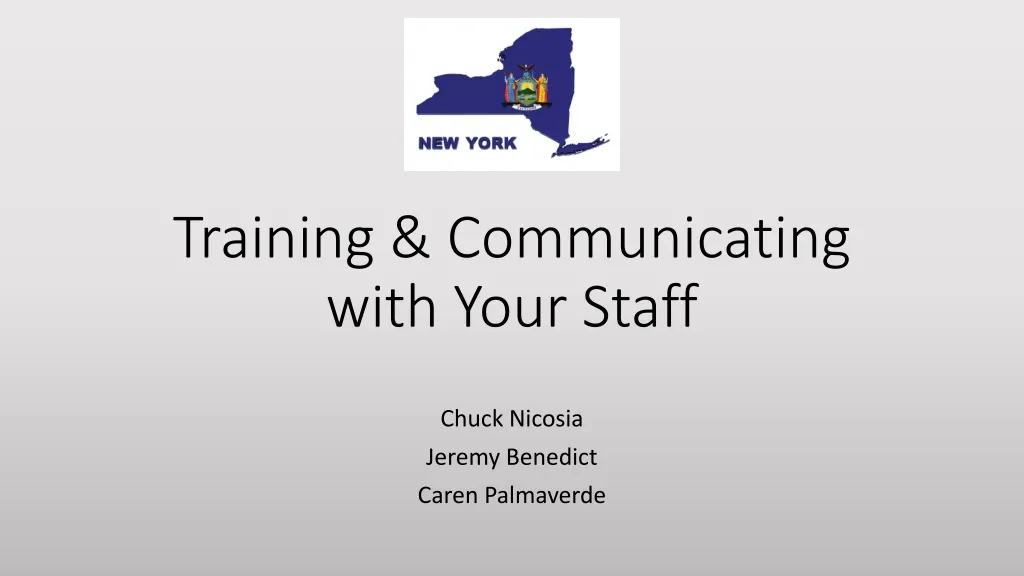 training communicating with your staff