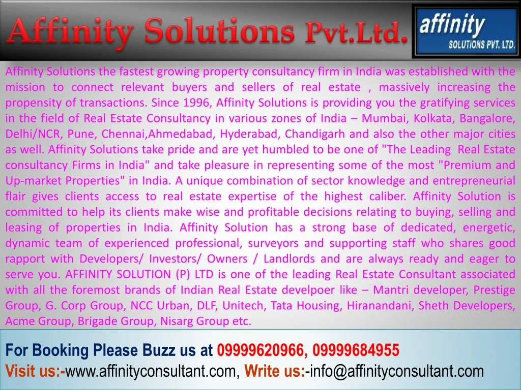 affinity solutions pvt ltd