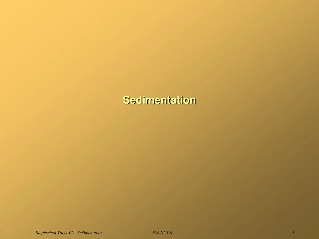 sedimentation